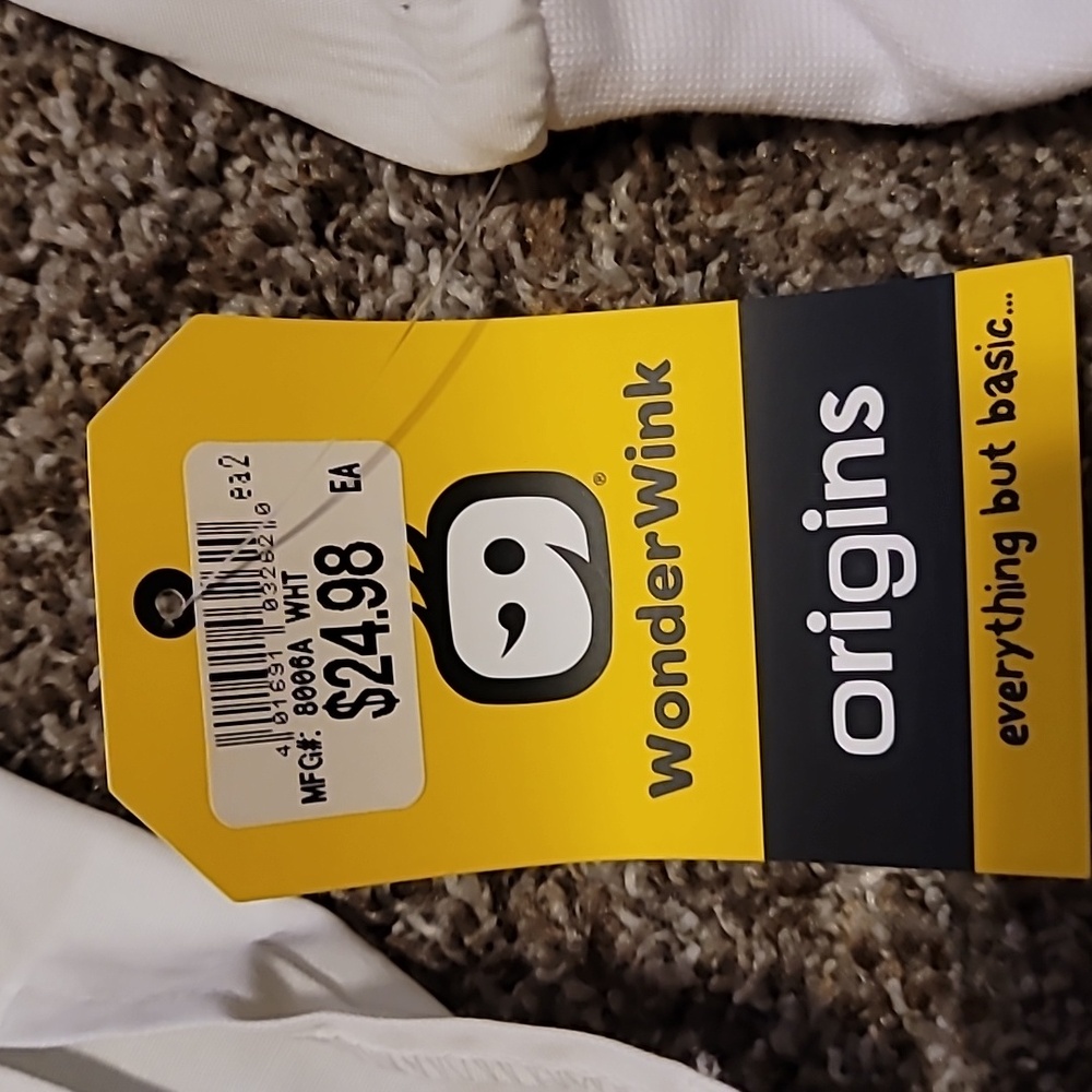 WonderWink White Snap-Front Scrub Top NWT - Picture 6 of 6